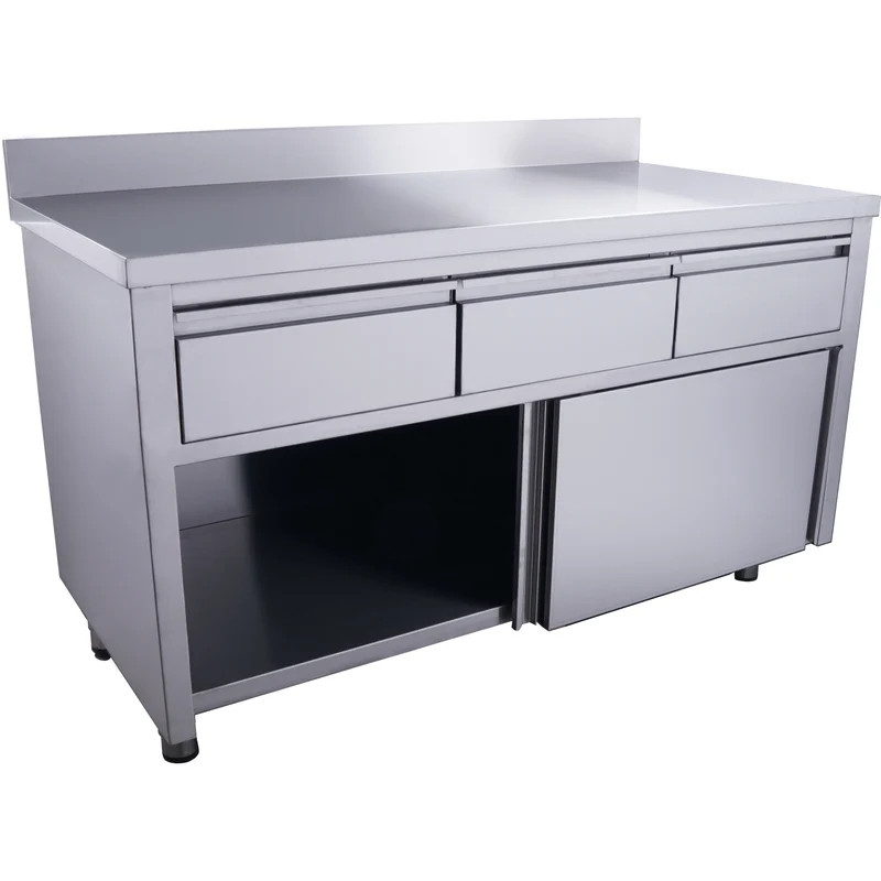 Saro Schiebetürenschrank mit 3 Schubladen und Aufkantung, 1400X700mm