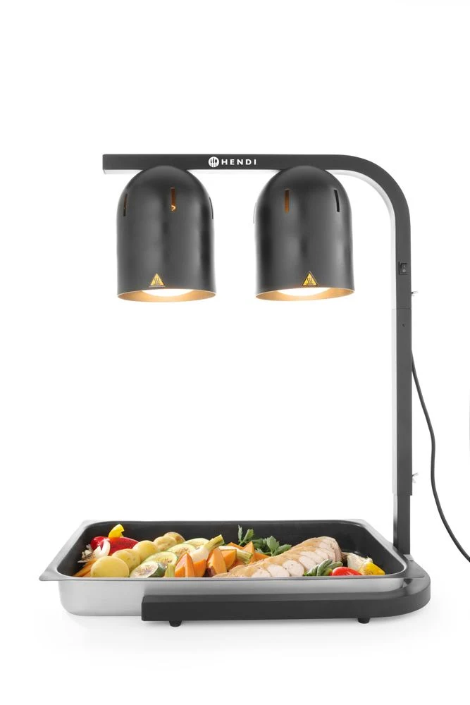 HENDI Speisenwärmer – Infrarot – Schwarz – 230 V / 500 W – 453 × 360 × 790 mm