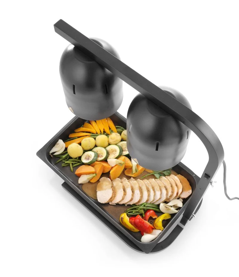 HENDI Speisenwärmer – Infrarot – Schwarz – 230 V / 500 W – 453 × 360 × 790 mm