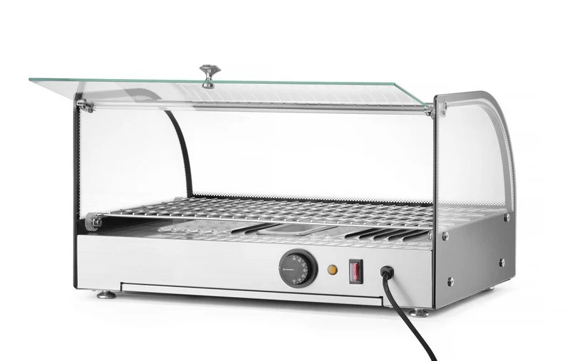 HENDI Beheiztes Thekendisplay – einzeln – Schwarz – 230 V / 800 W – 554 × 376 × 311 mm