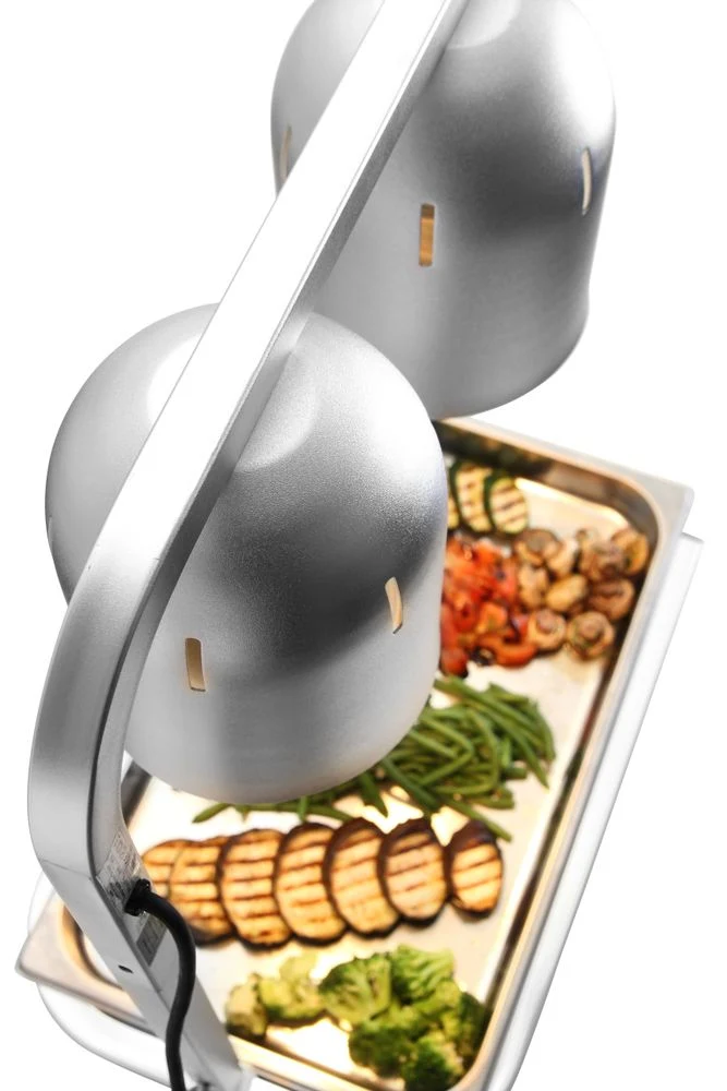HENDI Speisenwärmer – Infrarot – Silber – 230 V / 500 W – 453 × 360 × 790 mm