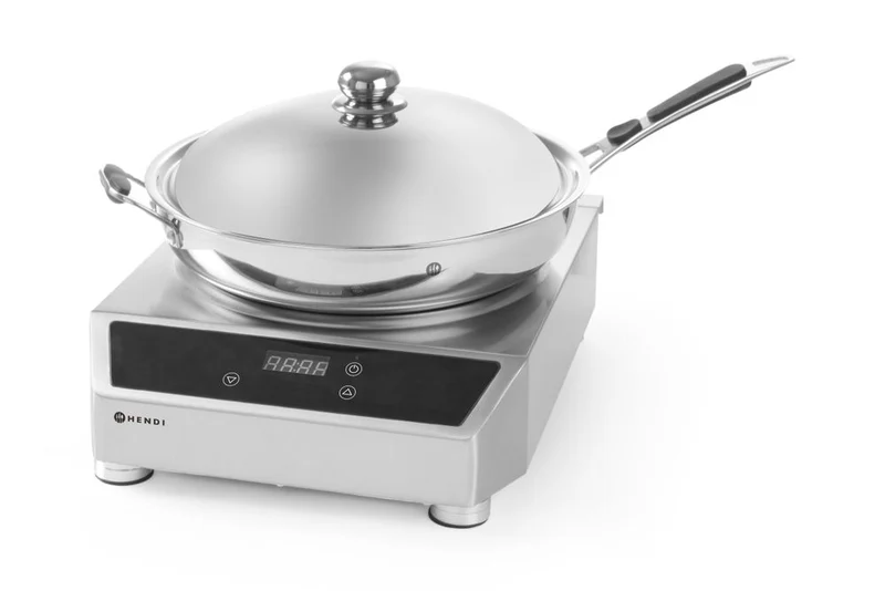 HENDI Induktionswok Modell 3500 – Profi Line – Induktionskocher – 230 V / 3500 W – 340 × 450 × 130 mm