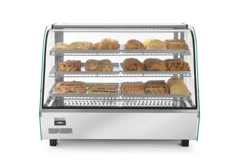 HENDI Beheiztes Thekendisplay – 160 Liter – 230 V / 1500 W – 885 × 570 × 680 mm