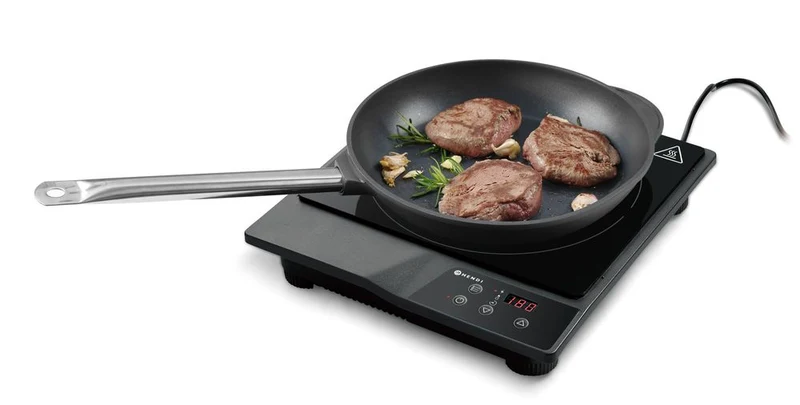 HENDI Induktionskocher Modell 1800 – Kitchen Line – 230 V / 1800 W – 319 × 355 × 67 mm