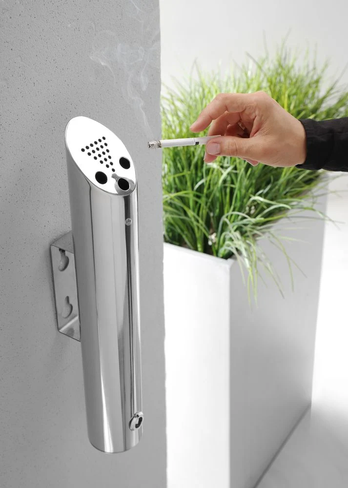 HENDI Aschenbecher zur Wandmontage – Ø 75 × H 460 mm