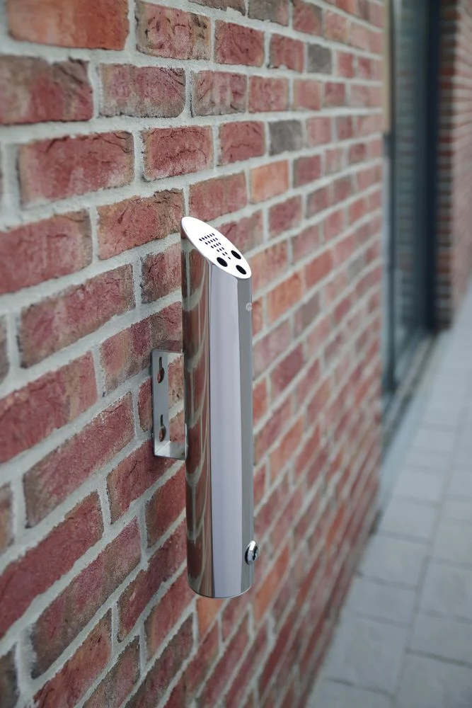 HENDI Aschenbecher zur Wandmontage – Ø 75 × H 460 mm