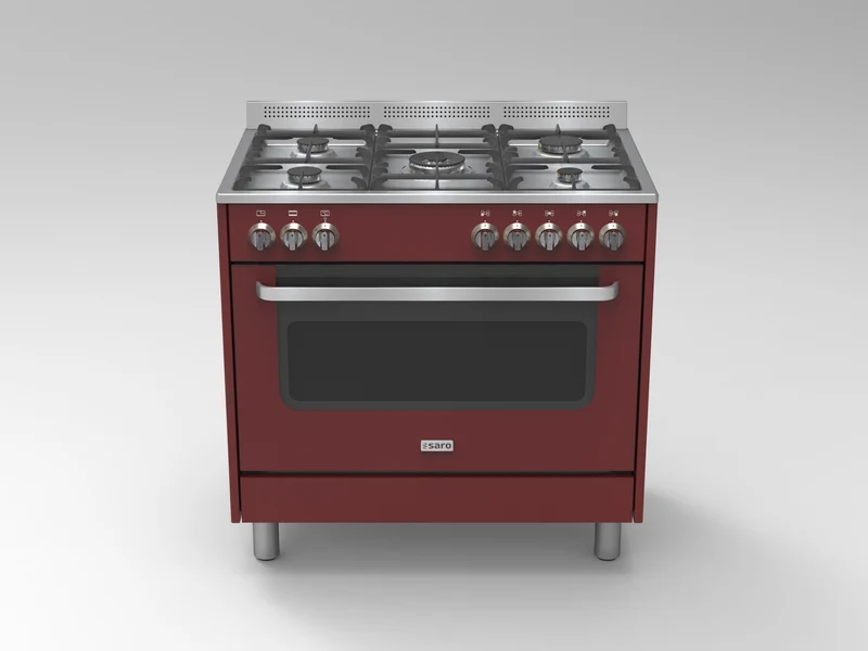 Saro Multifunktionsherd Gas/Elektro Modell TS95C61LVI bordeaux