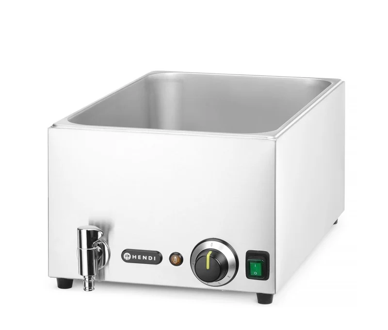 HENDI Bain-Marie mit Ablasshahn Ranger – GN (H)150 mm – GN 1 / 1 – 220-240 V / 1000 W – 576 × 334 × 241 mm