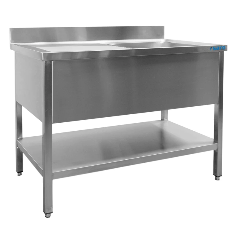 Saro Spültisch 1 Becken, rechts - B 1400 x T 700 mm