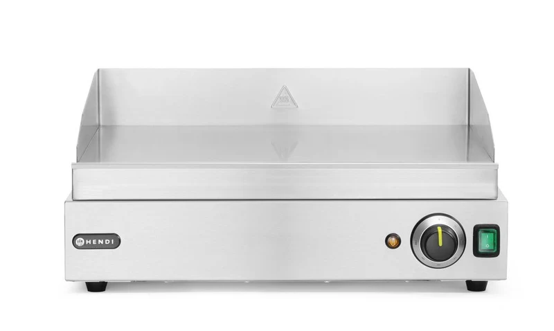 HENDI Grillplatte – flach – Profi Line – glatte Ausführung – 230 V / 2400 W – 527 × 404 × 233 mm