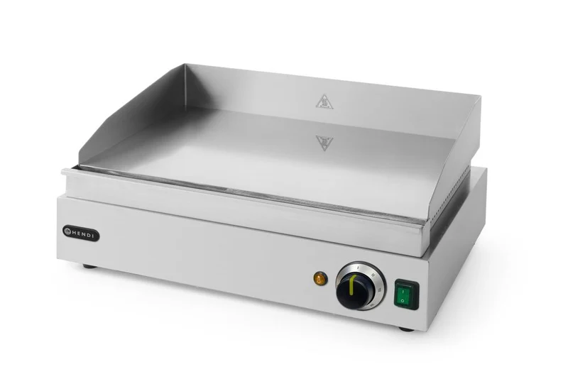 HENDI Grillplatte – flach – Profi Line – glatte Ausführung – 230 V / 2400 W – 527 × 404 × 233 mm