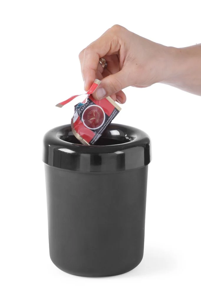 HENDI Tischabfalleimer oder Besteckhalter – Schwarz – Ø 130 × H 160 mm