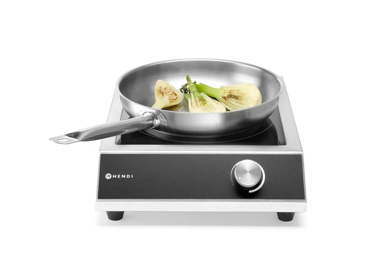 HENDI Induktionskocher Modell 3500 M – Profi Line – 230 V / 3500 W – 329 × 435 × 106 mm