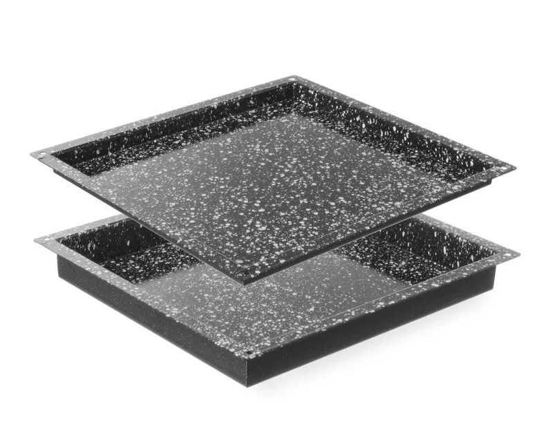 HENDI Blech CONVECTOMAT CLASSIC GN 2 / 3 – GN 2 / 3 – Schwarz – 354 × 325 × 20 mm