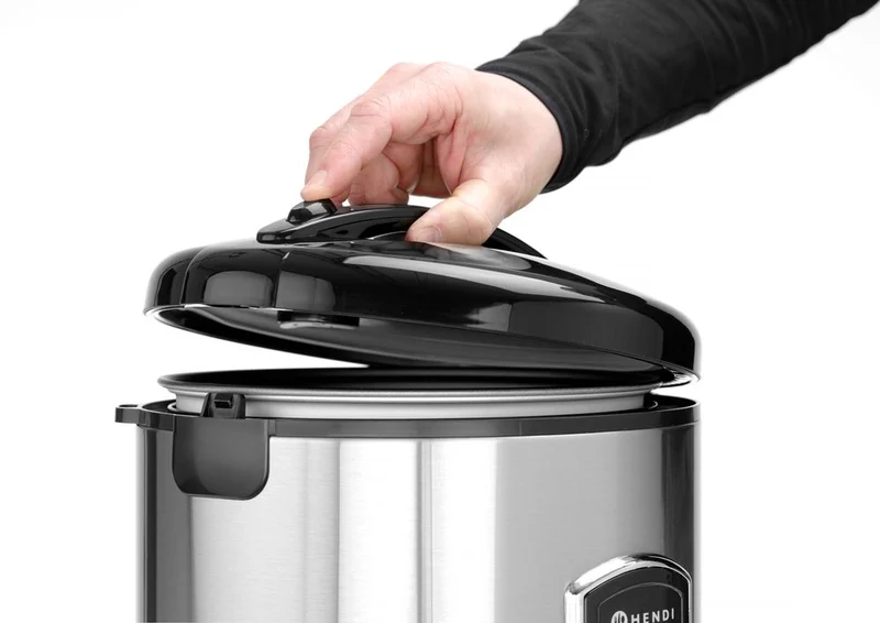 HENDI Reiskocher mit Dampfgarfunktion – Profi Line – 1,8 l – 230 V / 700 W – Ø 280 × H 285 mm