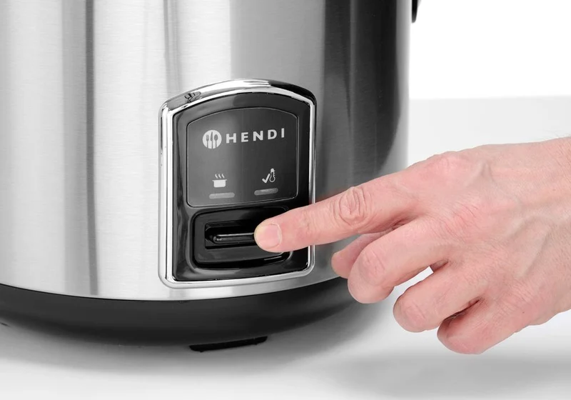 HENDI Reiskocher mit Dampfgarfunktion – Profi Line – 1,8 l – 230 V / 700 W – Ø 280 × H 285 mm