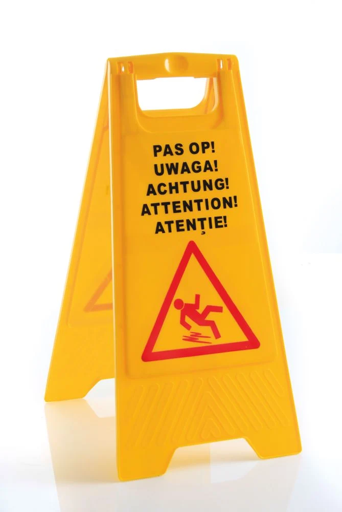 HENDI Schild Rutschgefahr – 300 × 460 × 615 mm