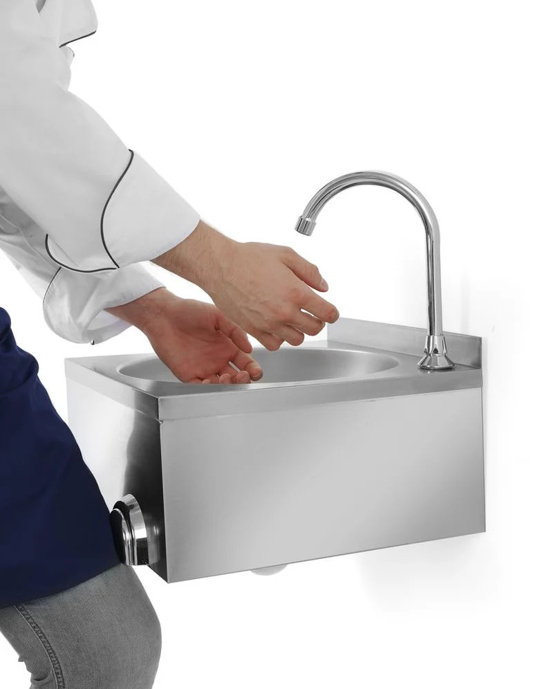 HENDI Waschbecken mit Kniebedienung – 400 × 428 × 406 mm