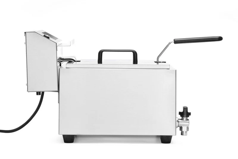 HENDI Friteuse Profi Line digital - mit Ablasshahn - 8 l – Profi Line – 8 l – 230 V / 3500 W – 305 × 515 × 345 mm