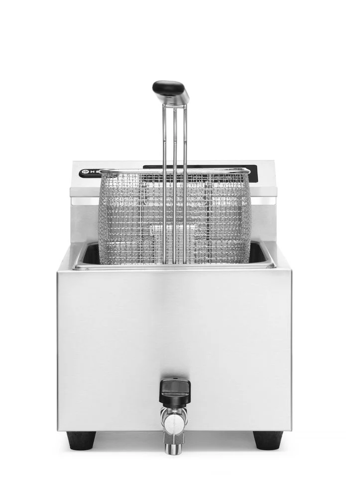 HENDI Friteuse Profi Line digital - mit Ablasshahn - 8 l – Profi Line – 8 l – 230 V / 3500 W – 305 × 515 × 345 mm