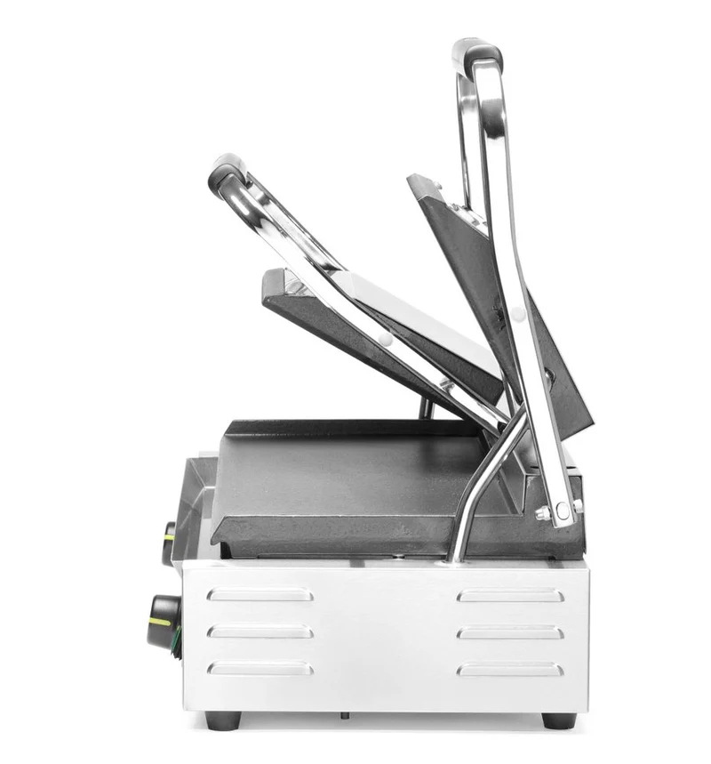 HENDI Kontaktgrill - Doppelversion – oben gerillt – unten glatt – 230 V / 3600 W – 570 × 375 × 216 mm