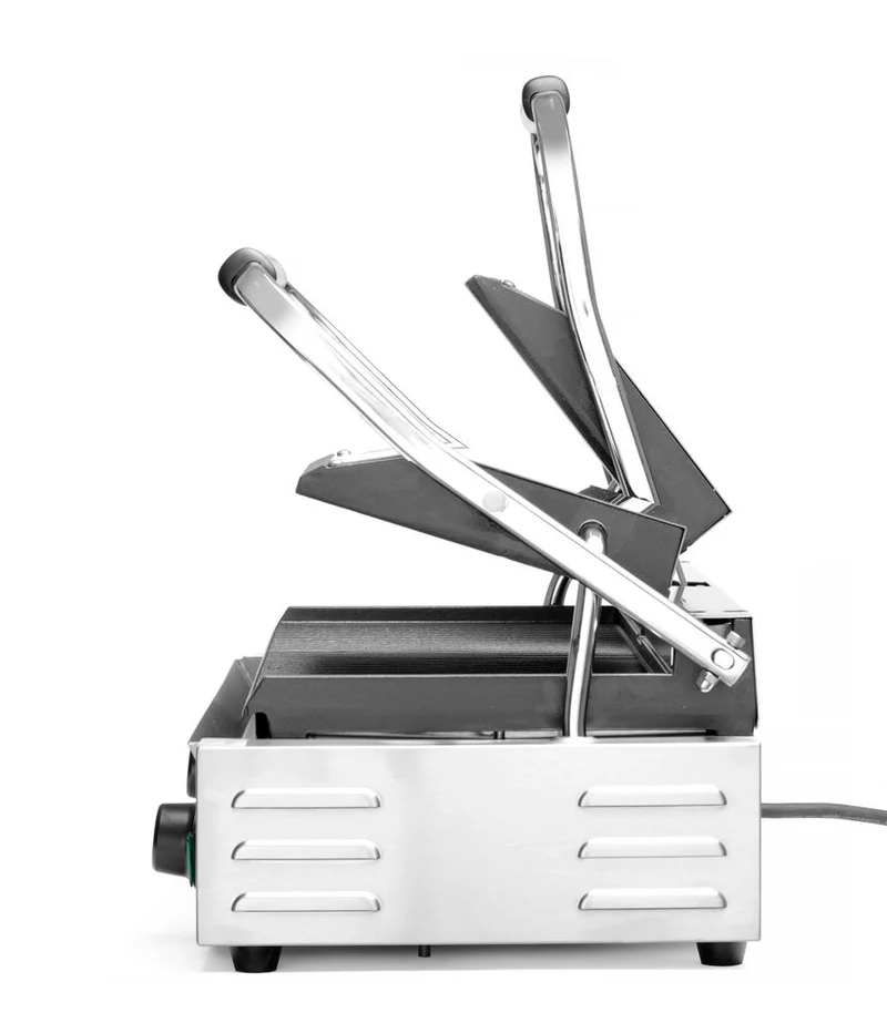 HENDI Kontaktgrill - Doppelversion – gerillte Ausführung – oben und unten gerillt – 230 V / 3600 W – 570 × 375 × 216 mm