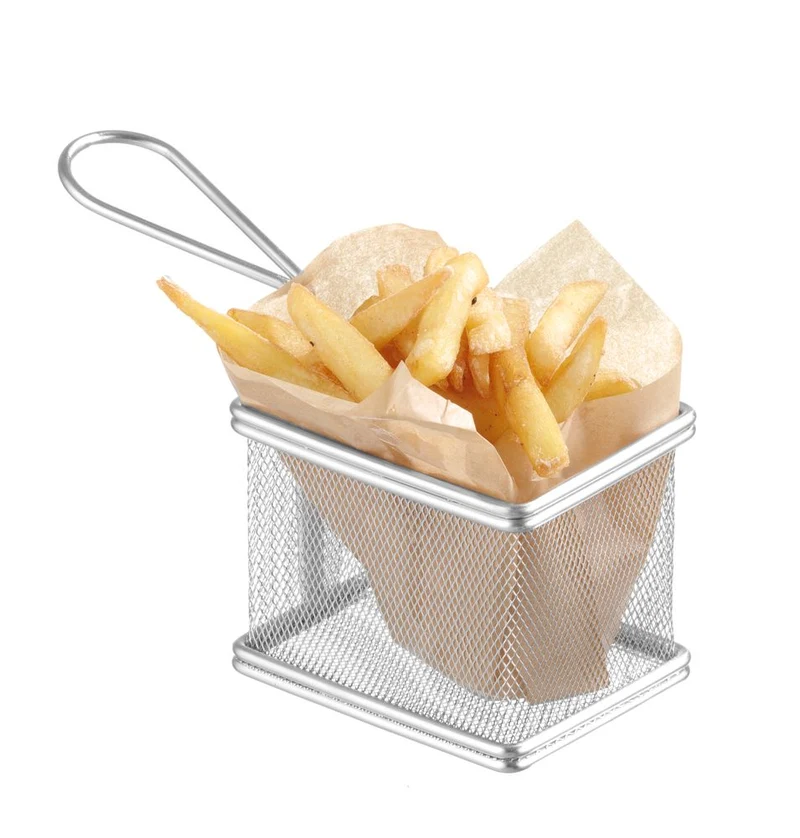 HENDI Miniatur-Snack-Frittierkörbe – 100 × 80 × 75 mm