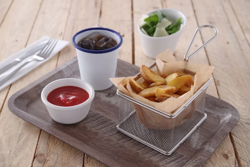 HENDI Miniatur-Snack-Frittierkörbe – 100 × 80 × 75 mm