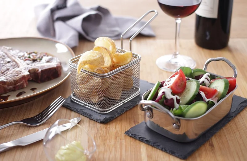HENDI Miniatur-Snack-Frittierkörbe – 100 × 80 × 75 mm
