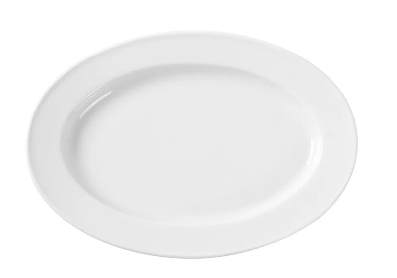 HENDI Platte – oval – Weiß – 290 × 200 mm – 6 Stück