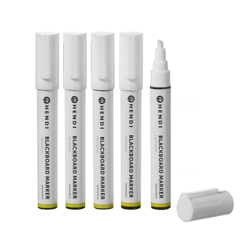 HENDI Kreidemarker 6 mm – 5x weiß – 5 Stück