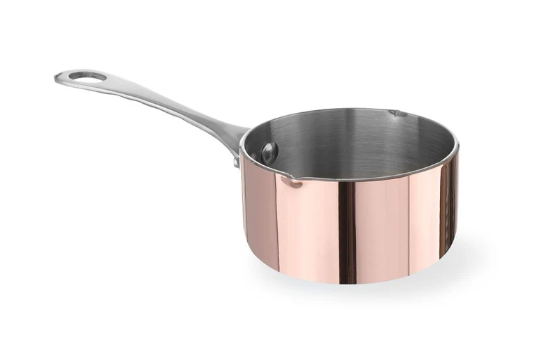 HENDI Miniatur-Kasserolle mit Ausgießer – 0,26 l – Ø 85 × H 50 mm