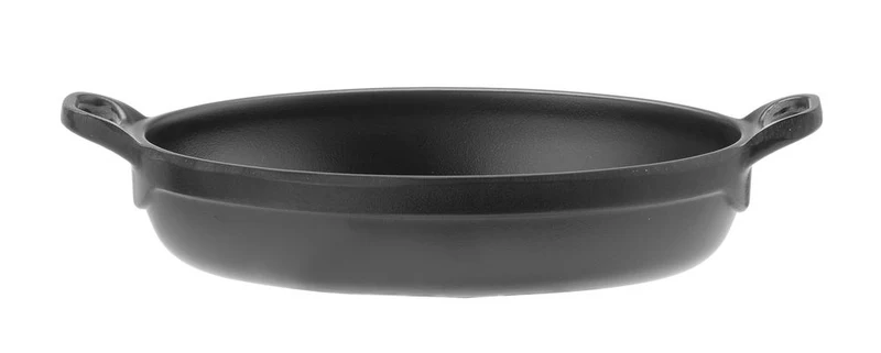 HENDI Miniatur-Pfanne – oval – Little Chef – Schwarz – 155 × 80 × 37 mm