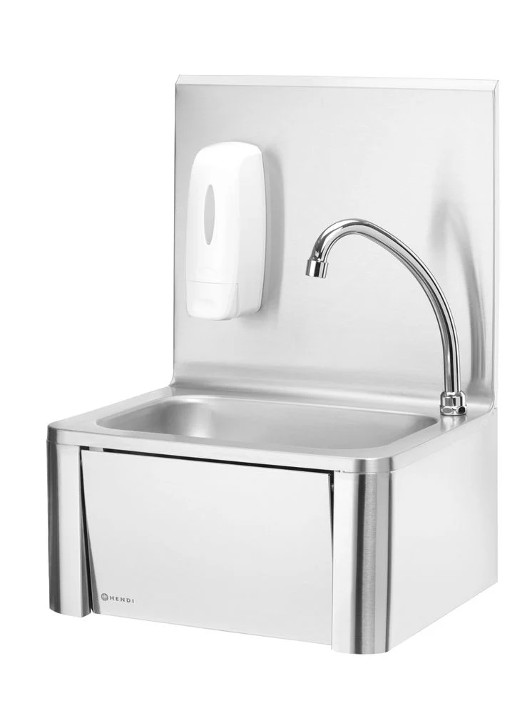HENDI Handwaschbecken mit Kniebedienung – 400 × 330 × 560 mm