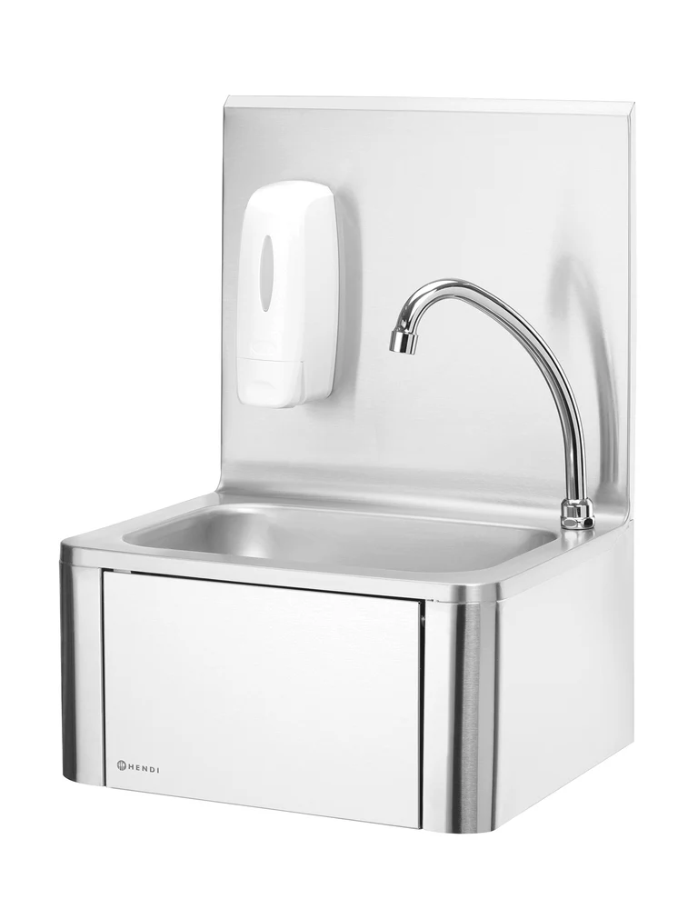 HENDI Handwaschbecken mit Kniebedienung – 400 × 330 × 560 mm