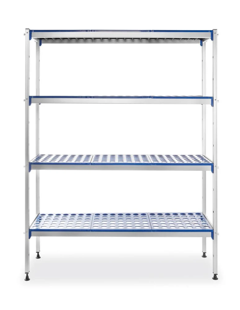 HENDI Lagerregal – Aluminium – 1280 × 405 × 1685 mm