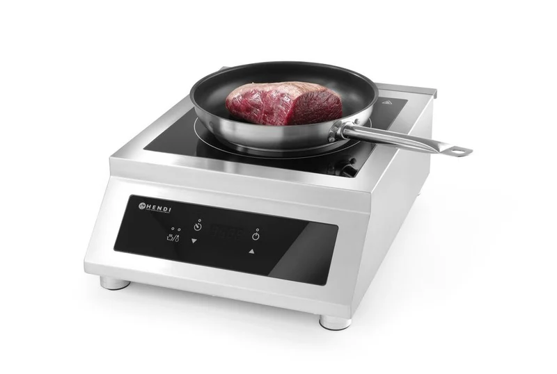 HENDI Induktionskocher Modell 5000 D – Profi Line – 400 V / 5000 W – 398 × 525 × 175 mm
