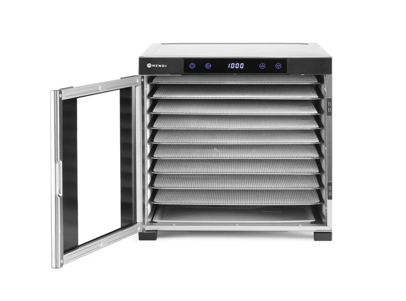 HENDI Dörrgerät Profi Line – Profi Line – 10 Bleche – 230 V / 1000 W – 430 × 550 × 416 mm