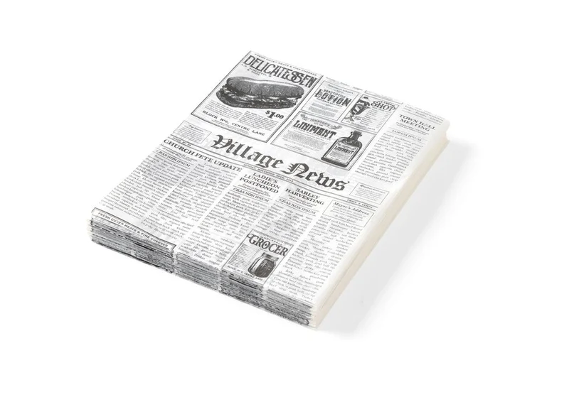 HENDI Pergamentpapier – Zeitungsdruck – 200 × 250 mm – 500 Stück