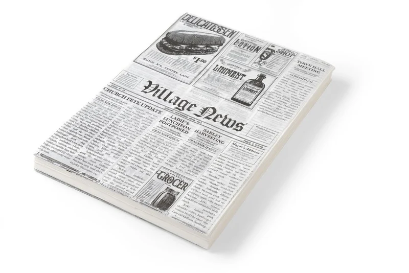 HENDI Pergamentpapier – Zeitungsdruck – 250 × 350 mm – 500 Stück