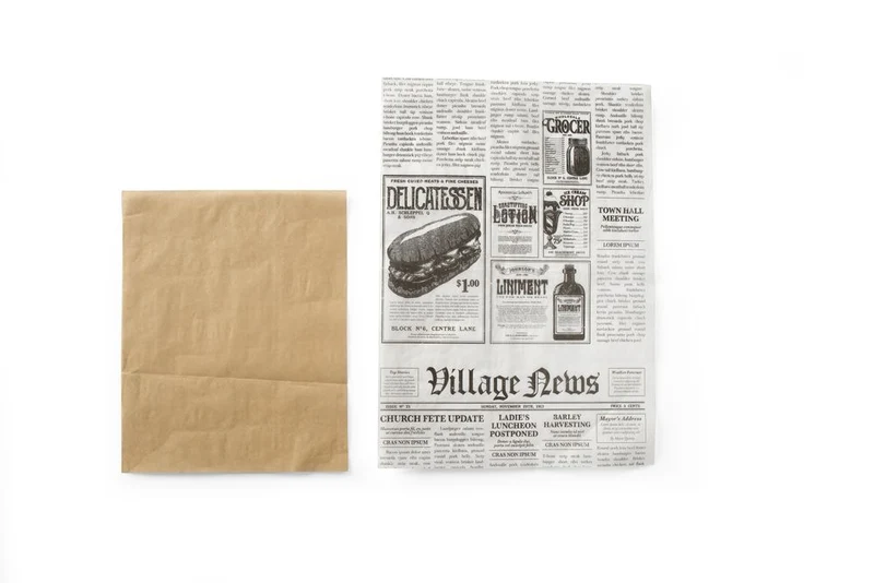 HENDI Pergamentpapier – Zeitungsdruck – 250 × 350 mm – 500 Stück