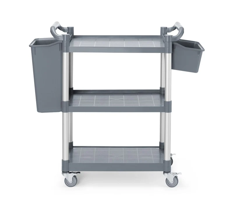 AmerBox Servierwagen aus Polypropylen mit 3 Fächern – klein – 800 × 420 × 945 mm