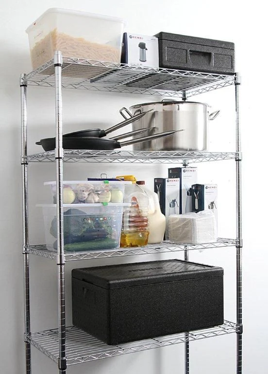 HENDI Lagerregal mit 5 Fächern – Chrom – 910 × 455 × 1830 mm