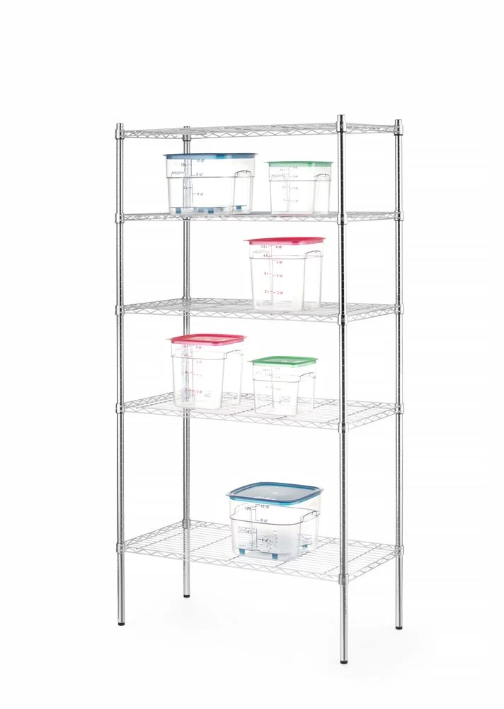 HENDI Lagerregal mit 5 Fächern – Chrom – 910 × 455 × 1830 mm