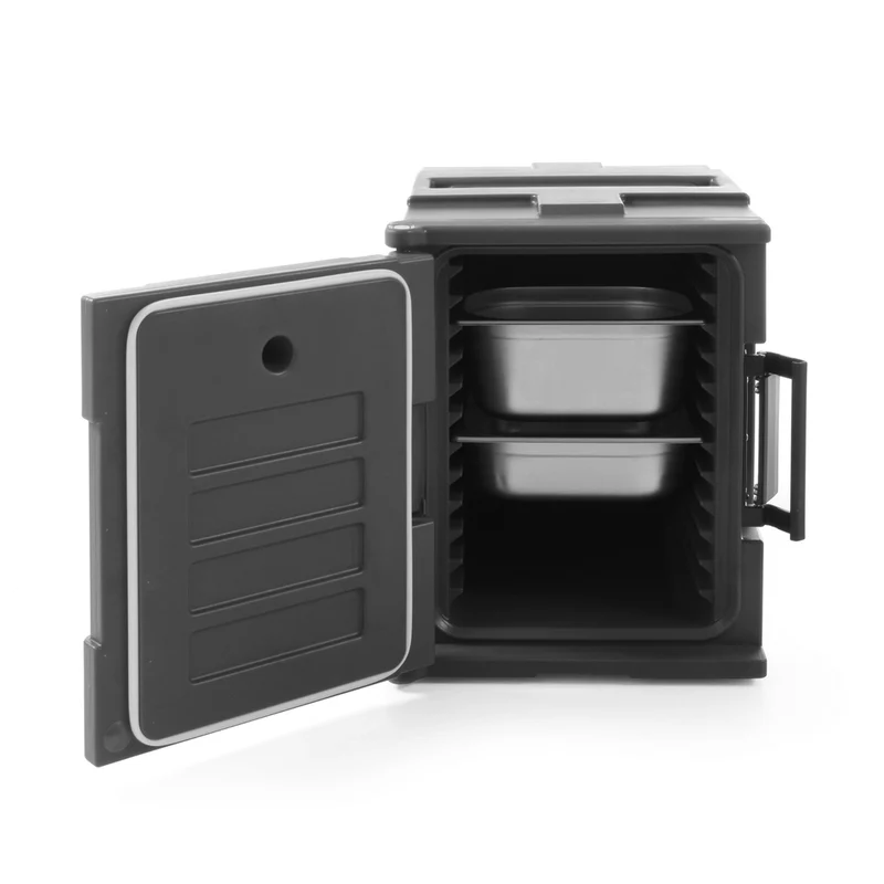 AmerBox Thermo Catering-Container 2x GN 1 / 1 200 – Dunkelgrau – 477 × 680 × 620 mm