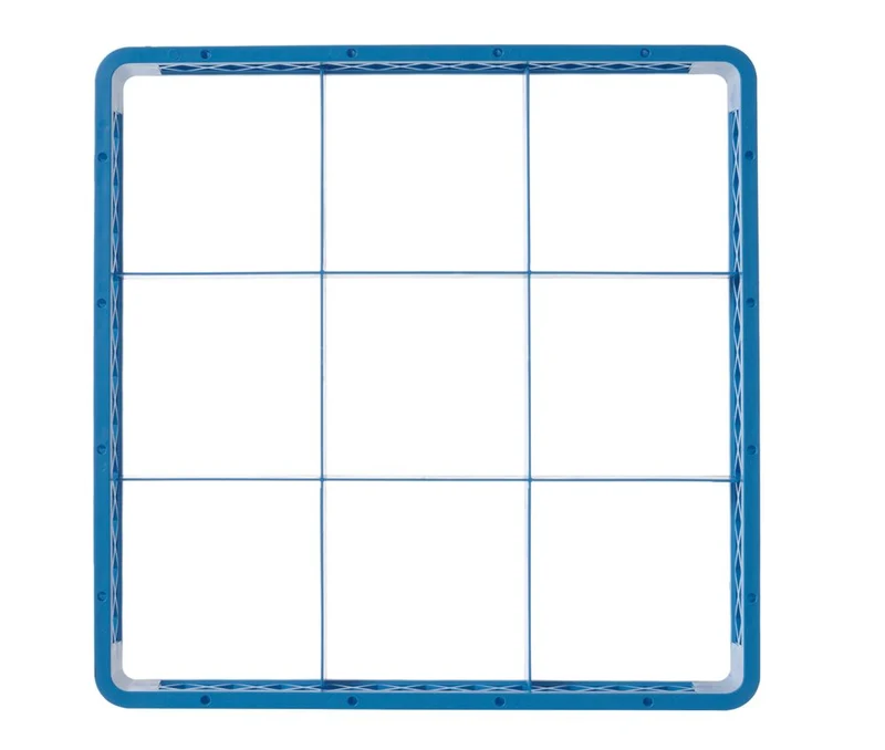 HENDI Aufsatz für Geschirrspülkorb – 9 Fächer 150 × 150 mm – 500 × 500 × 45 mm