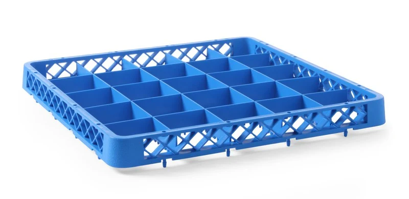 HENDI Aufsatz für Geschirrspülkorb – 25 Fächer 88 × 88 mm – 500 × 500 × 45 mm