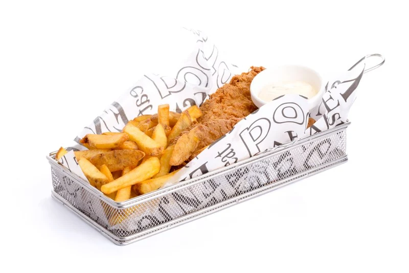 HENDI Miniatur-Snack-Frittierkörbe – 255 × 135 × 45 mm