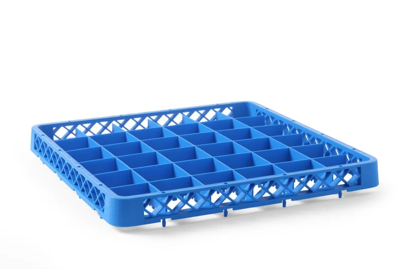 HENDI Aufsatz für Geschirrspülkorb – 36 Fächer 73 × 73 mm – 500 × 500 × 45 mm