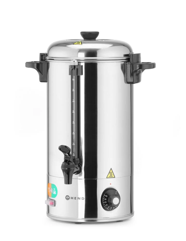 HENDI Heißgetränkespender – 9 l – Silber – 230 V / 2200 W – 340 × 227 × 468 mm